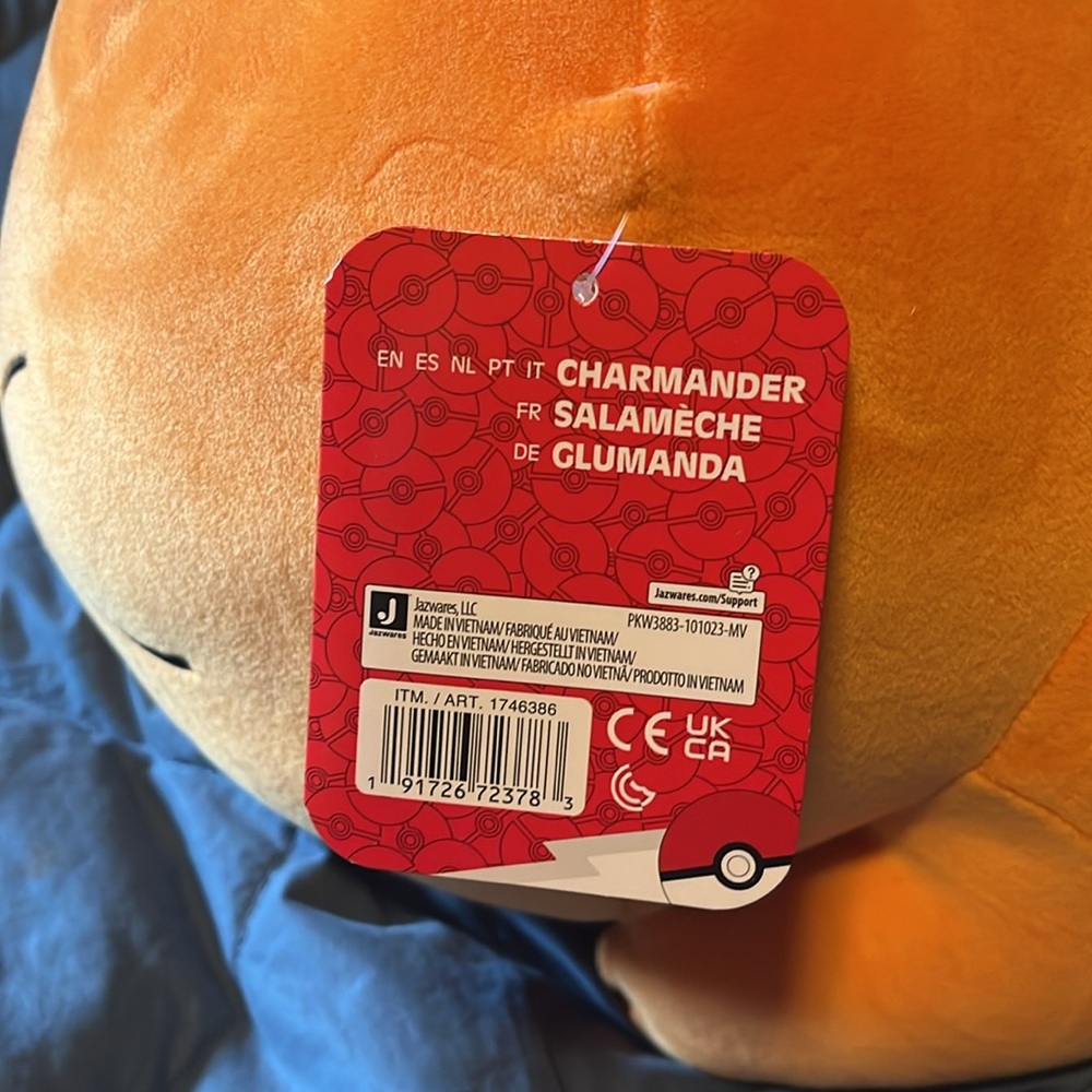 Charmander Pokémon 18 inch Sleeping Plushie - Picture 6 of 6